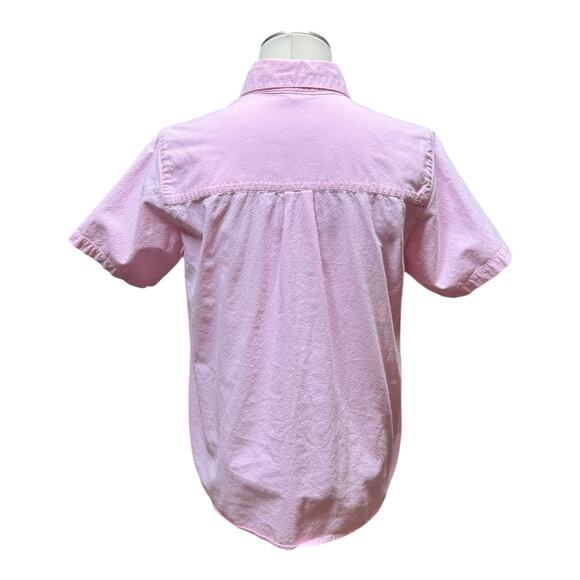 Vintage Jane Ashley Floral Pearl Embellished Short Sleeve Button Up Pink 14/16 - Picture 6 of 8